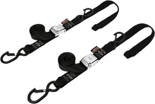 Tie Down Rat Sec Hook Soft Tye 1.5"X6.5' Black/Black Pair