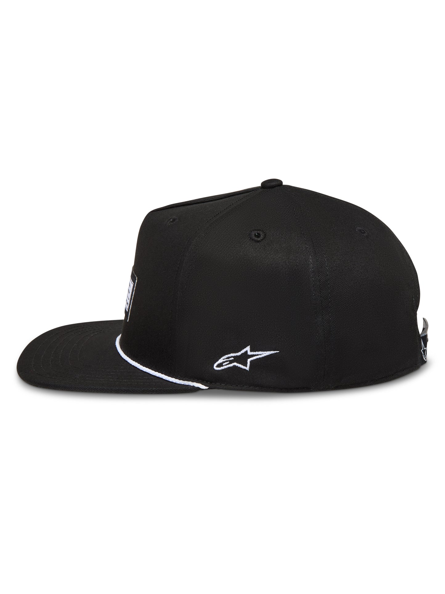 Label Snapback Hat Black