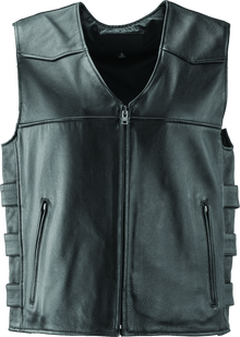 Kuryakyn Leather By River Road Plains Leather Vest Black - 2XL