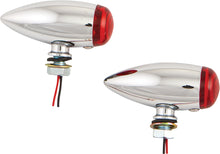 Led Bullet Marker Light Chrome W/Red Lens