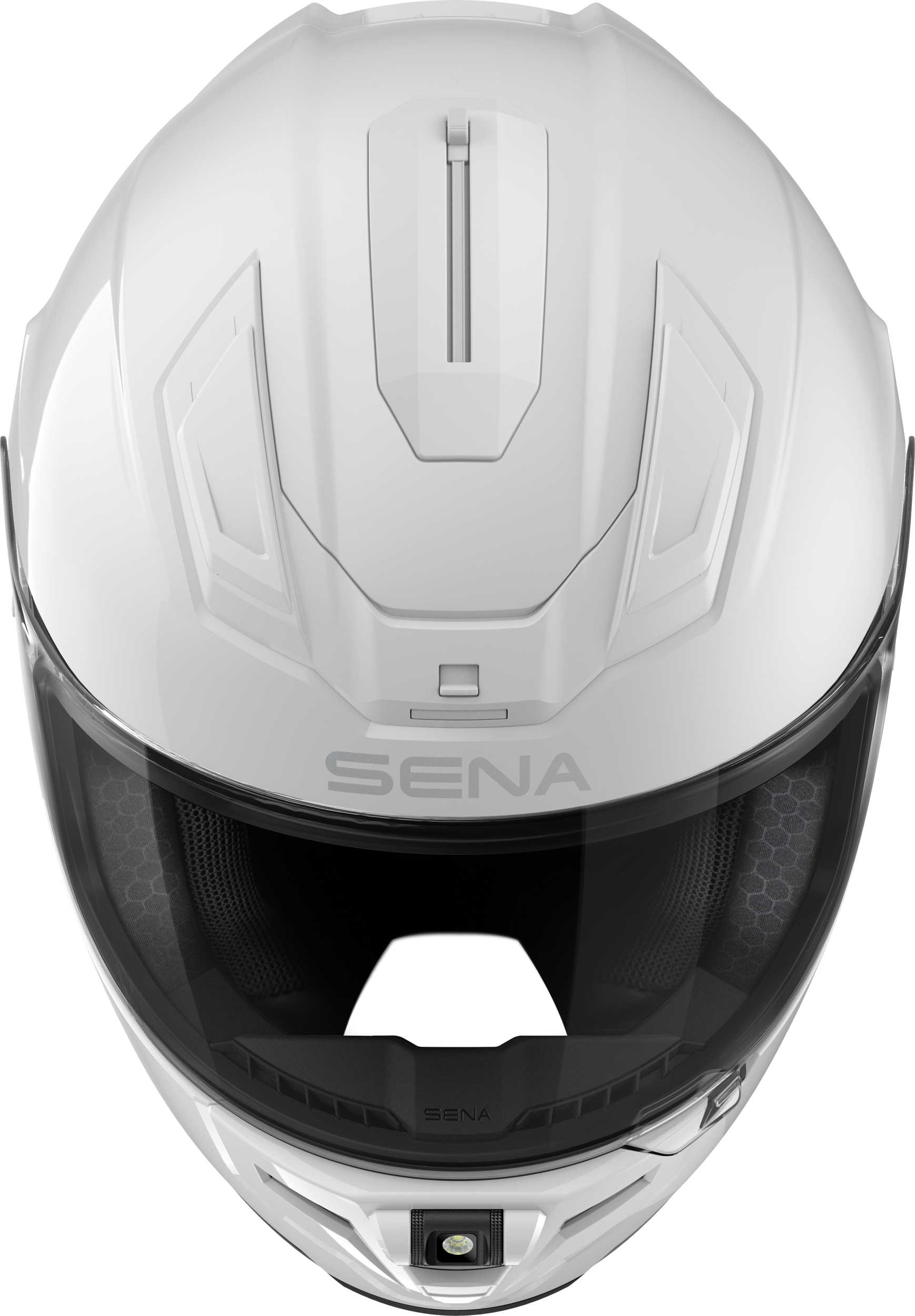 Phantom Ff Mesh Com Helmet Glossy White 2x