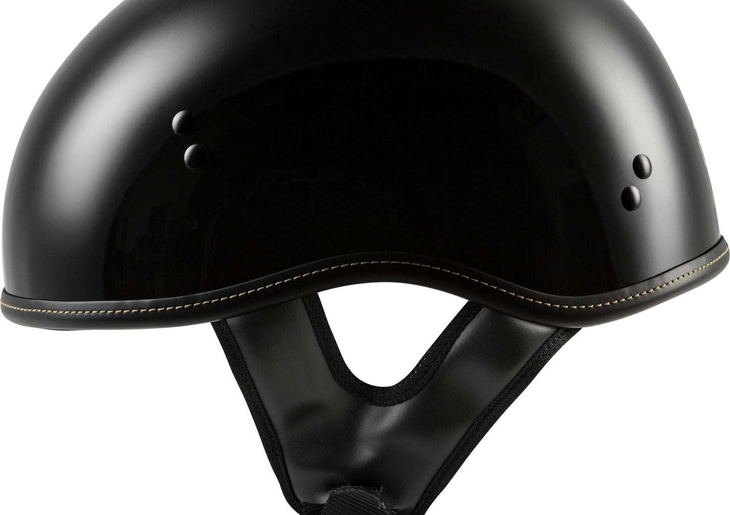 .357 Solid Half Helmet Gloss Black Lg