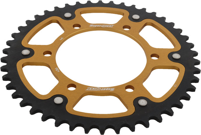 Rear Stealth Sprocket Alu/Stl 46t 520 Gld Hon/Kaw/Yam