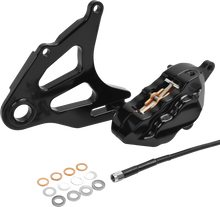4 Pist Rear Caliper Kit Black St 18 Up