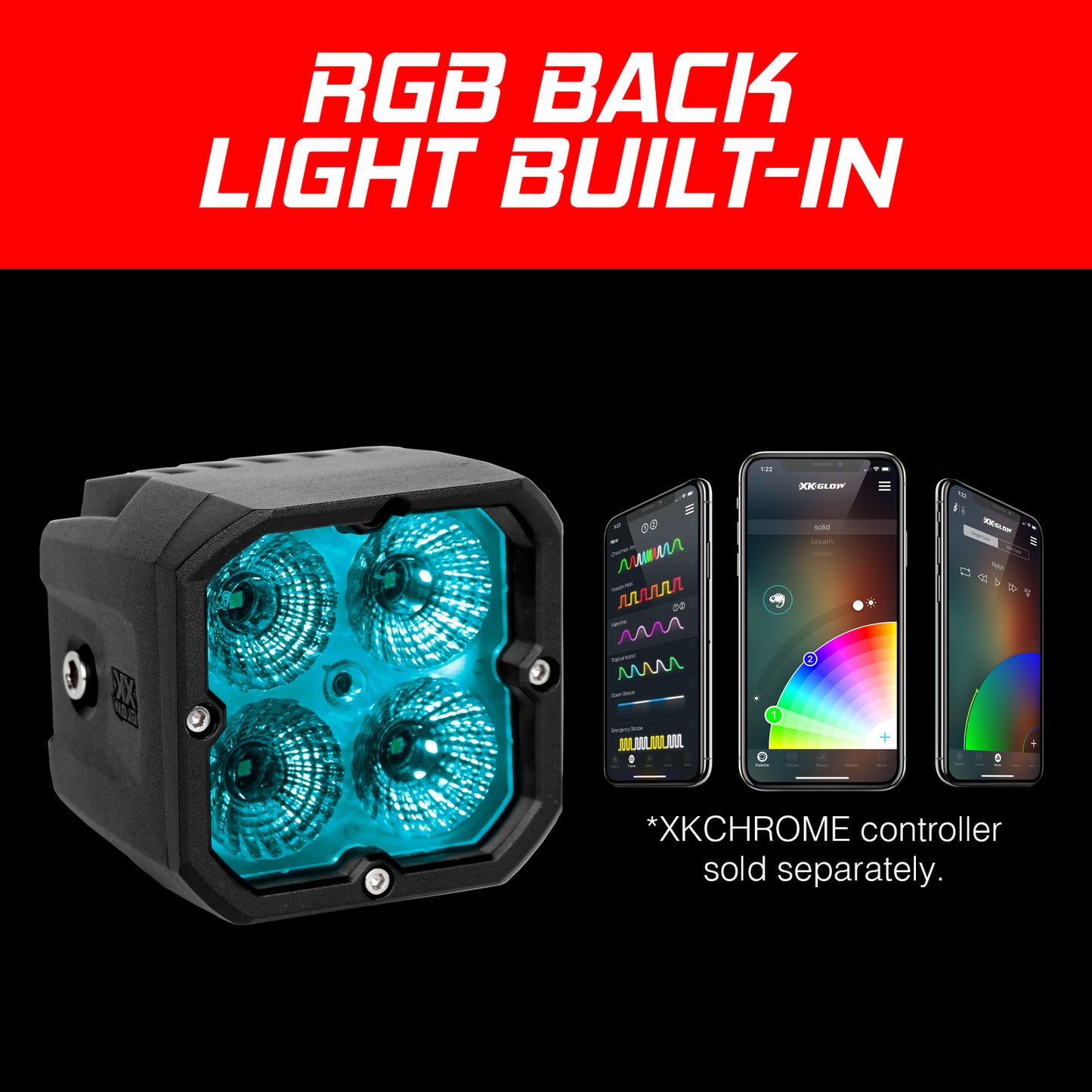 20w Rgb Pod Lights Spot Beam Pr