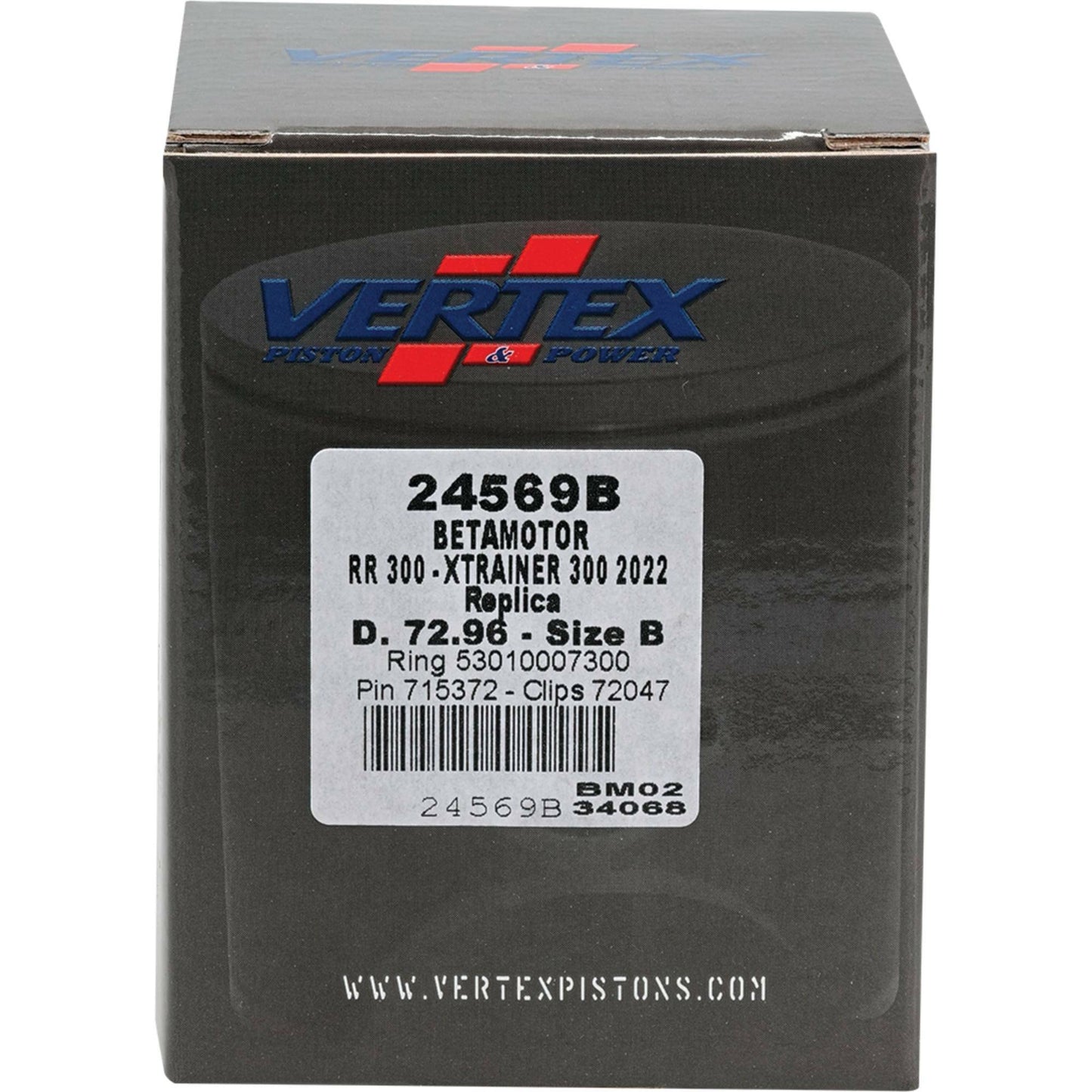 Piston Kit Cast 72.96/Std Beta