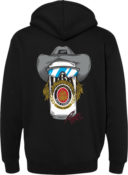 Stache Mullet Moto Hoodie Black Xl