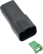 4 Wire Black Deutsch Rcptcl & Wdglck Hd# 72104 94bk