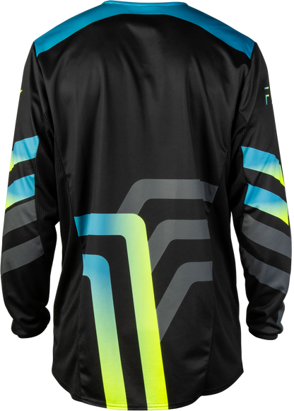 Kinetic Volt Jersey Black/Grey/Teal/Yellow Xl