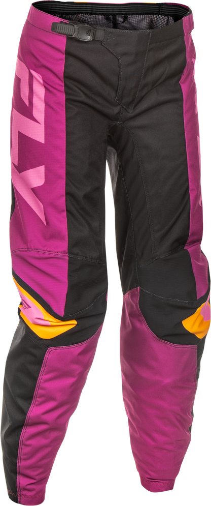 Women's F 16 Pants Ca/Ny Black/Mauve/Yellow Sz 11/12