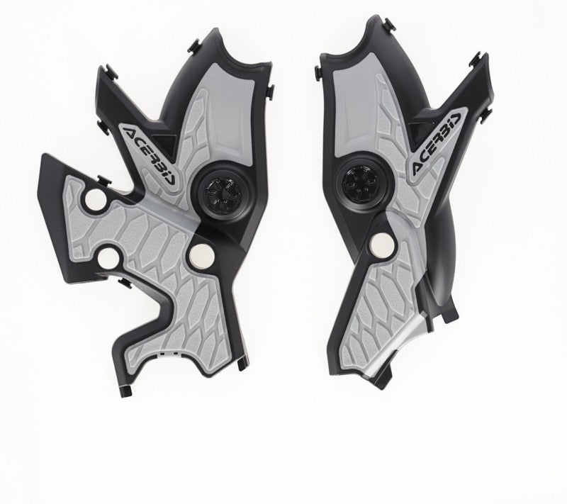 Acerbis 19+ Yamaha Tenere 700 Frame Guards- X-Grip - Black/Silver