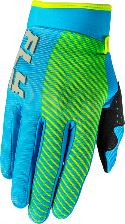 Youth F 16 Gloves Blue/Hi Vis Ym