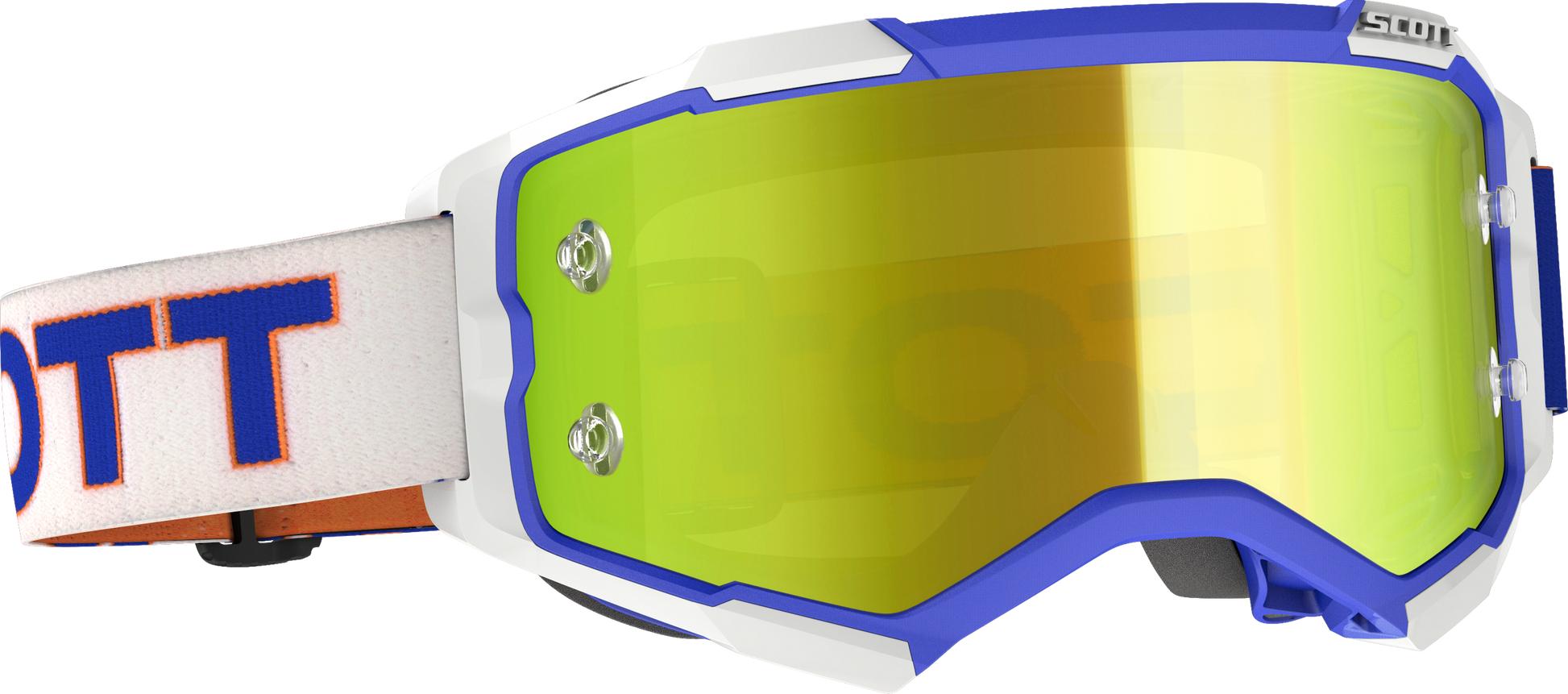 Fury Goggle Retro White/Blue Yellow Chrome Works