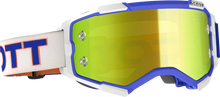 Fury Goggle Retro White/Blue Yellow Chrome Works