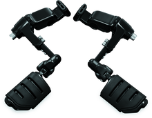 Kuryakyn Ergo III Adjustable Mount With Trident Dually ISO Pegs Gloss Black