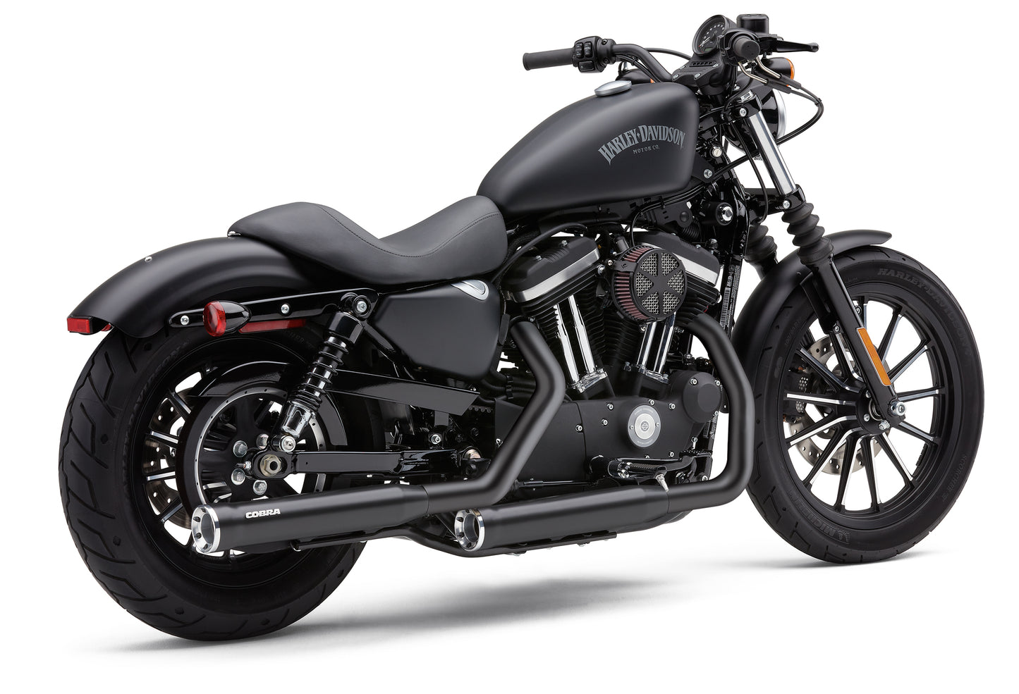 3" Rpt Slip Ons Black Sportster 14 22