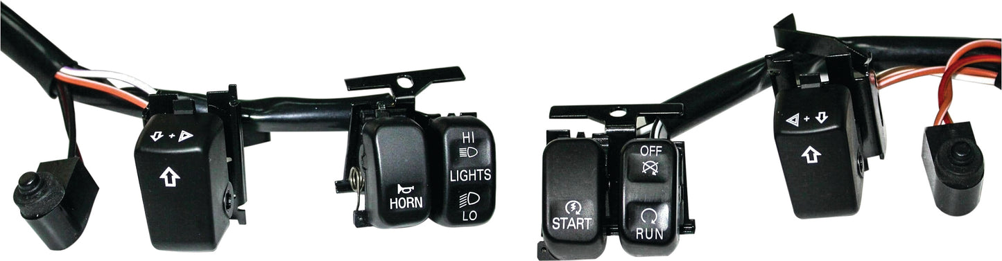 Hbar Switch Kit Blk/Wht Lettrs Xl 07 13 Fx 07 11 Softail