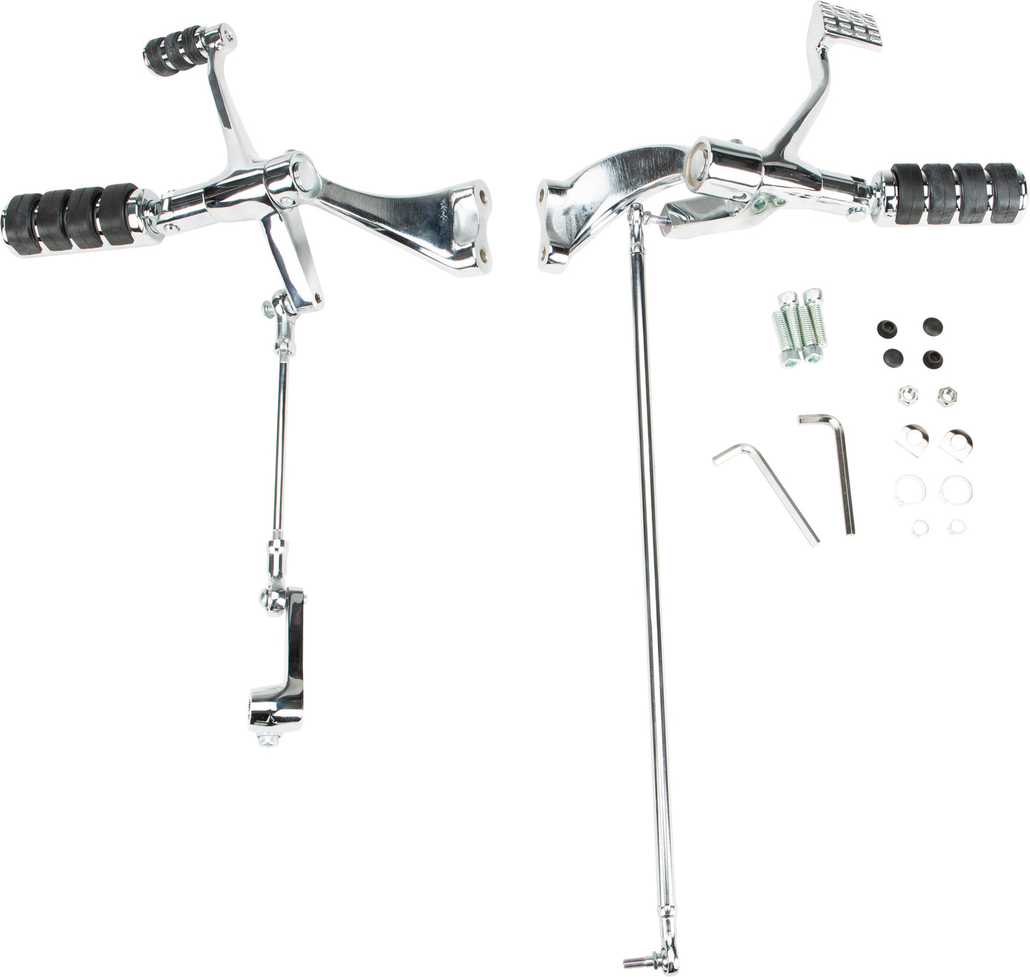 Forward Control Kit Xl 04 13 Chr W/Rubber Band Pegs