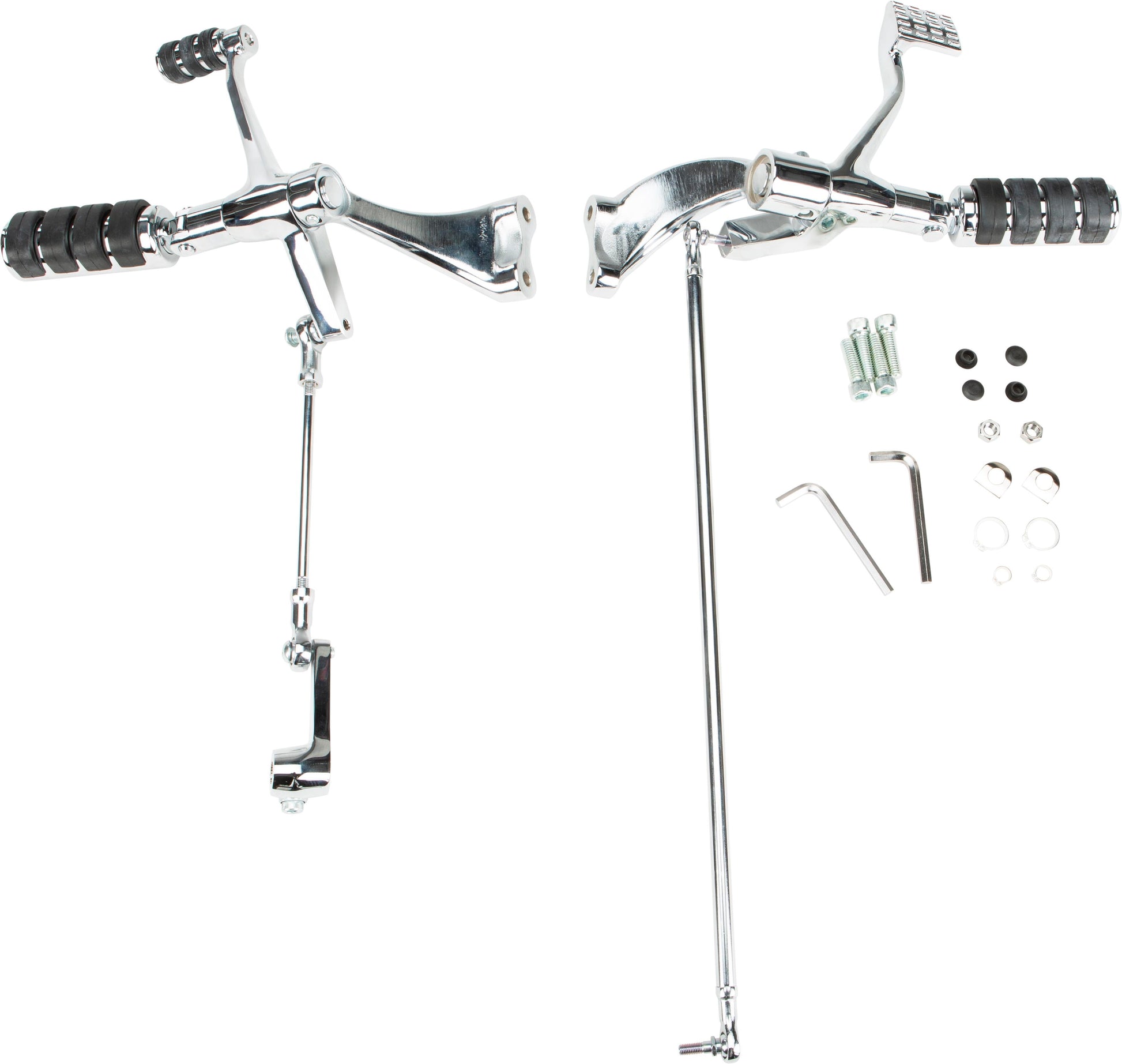 Forward Control Kit Xl 04 13 Chr W/Rubber Band Pegs
