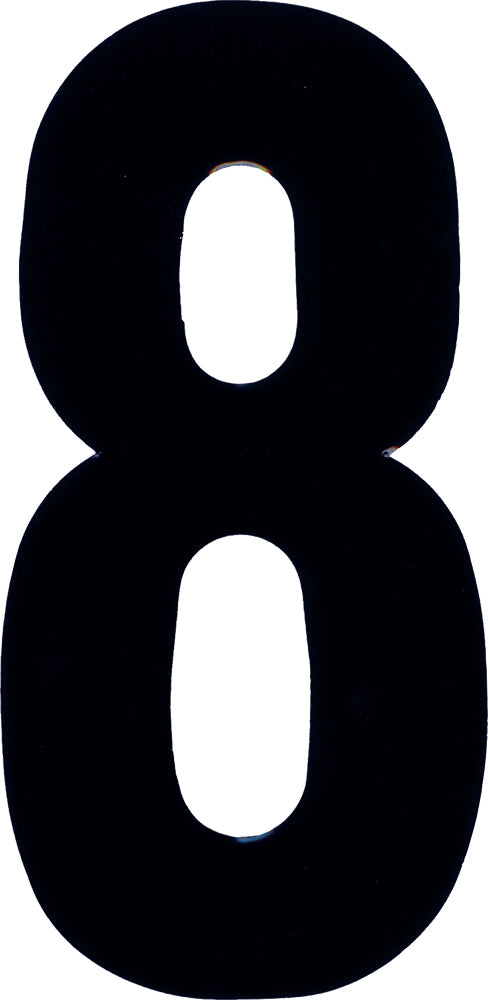 #8 7" Black Extreme Digits 3/Pk