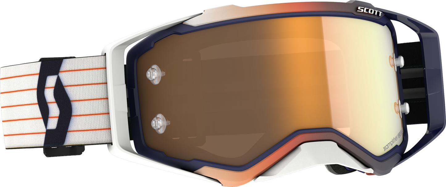 Prospect Goggle Blue/ White W/Gold Chrome Amp Works