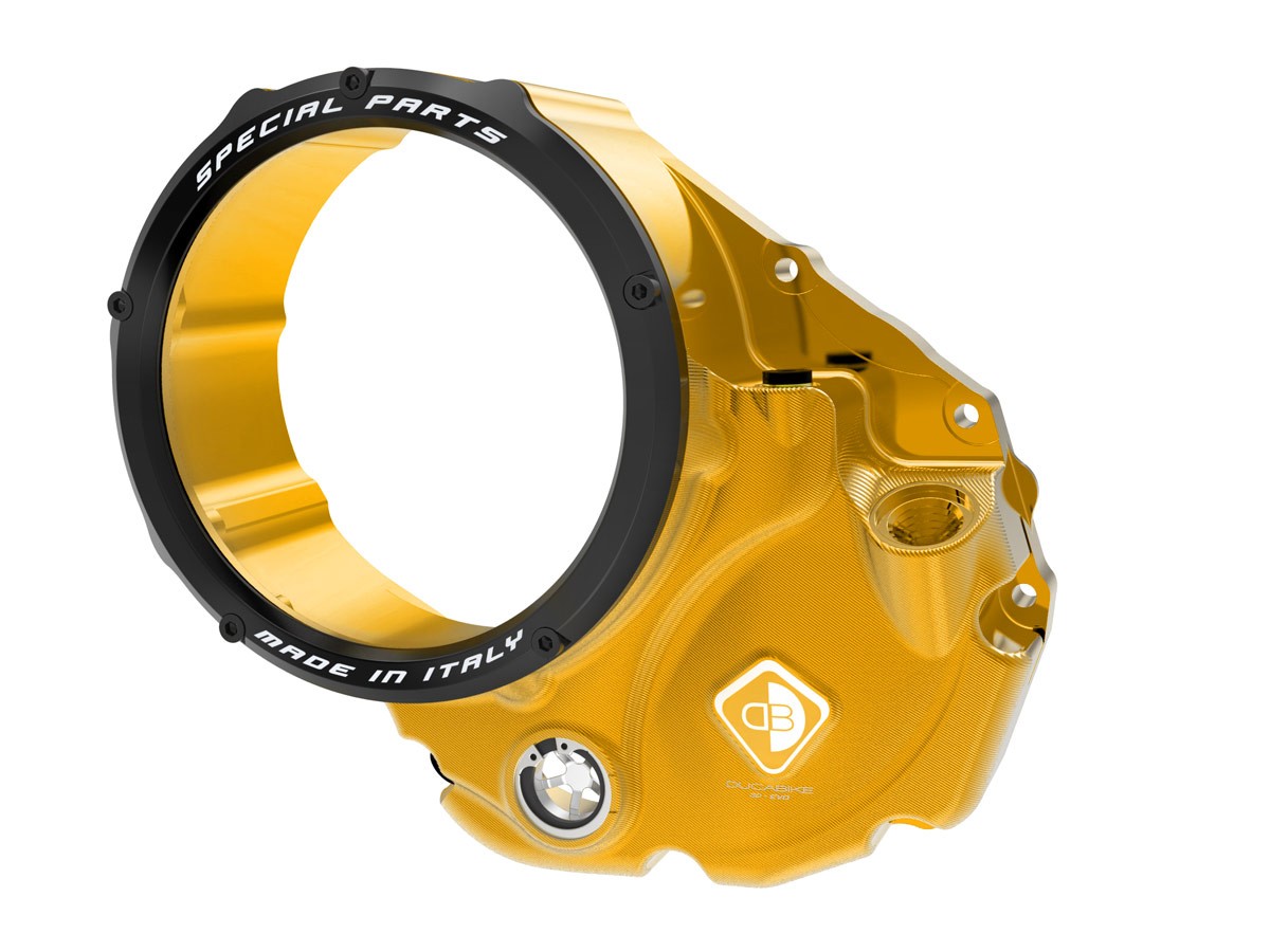 DBK Special Parts (Ducabike) NEW EVO-3D Clear Wet Clutch Cover for the Ducati Multistrada 1200 / 1260 (2015+), Diavel 1260, and XDiavel