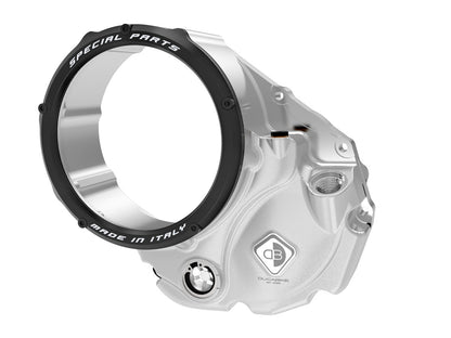 DBK Special Parts (Ducabike) NEW EVO-3D Clear Wet Clutch Cover for the Ducati Monster 937, Multistrada V2, and DesertX