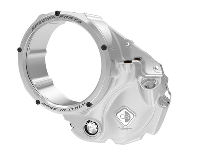 DBK Special Parts (Ducabike) NEW EVO-3D Clear Wet Clutch Cover for the Ducati Hypermotard 821 (2015) / 939 / 950, Multistrada 950, Supersport /S and Monster 821