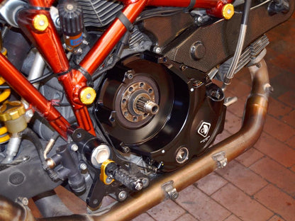 DBK Special Parts (Ducabike) 3D Machined Billet Vented Clutch Side Engine Case Cover for Dry Clutch Ducati