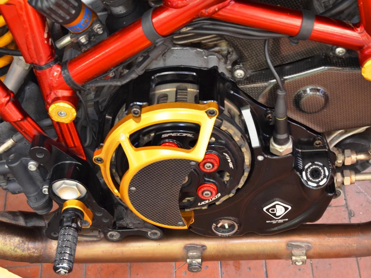 DBK Special Parts (Ducabike) 3D Machined Billet Vented Clutch Side Engine Case Cover for Dry Clutch Ducati