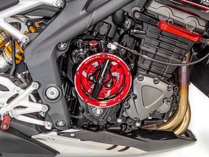 DBK Special Parts (Ducabike) EVO-3D Clear Wet Clutch Cover for the Triumph Speed Triple 1200 RR / RS (2021+)