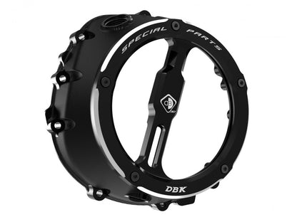DBK Special Parts (Ducabike) EVO-3D Clear Wet Clutch Cover for the BMW S1000RR (2020+) / S1000R / S1000XR (2021+) / M1000RR / M1000R / M1000XR