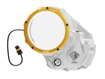 DBK Special Parts (Ducabike) EVO LED Clear Wet Clutch Cover for the Ducati Multistrada 1200 / 1260 (2015+), Diavel 1260, and XDiavel
