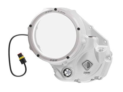 DBK Special Parts (Ducabike) EVO LED Clear Wet Clutch Cover for the Ducati Multistrada 1200 / 1260 (2015+), Diavel 1260, and XDiavel