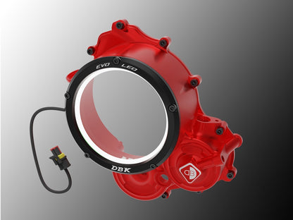 DBK Special Parts (Ducabike) EVO LED Clear Wet Clutch Cover for the Hypermotard 698 Mono