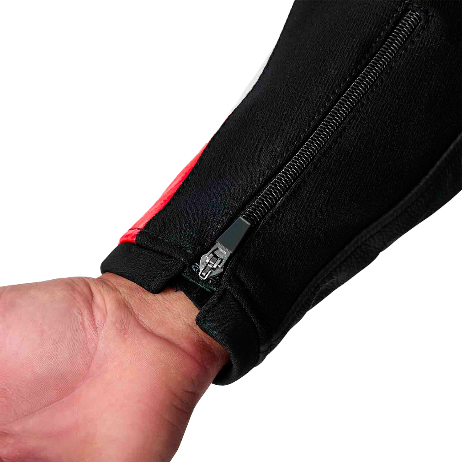 Tractech Evo D3o Jacket Blk/Flo Red Leather Xl