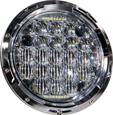 Led Headlight 7" 90w Chrome 3500/2400 Lumens