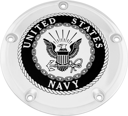 6   M8 Softail Derby Cover Navy Chrome