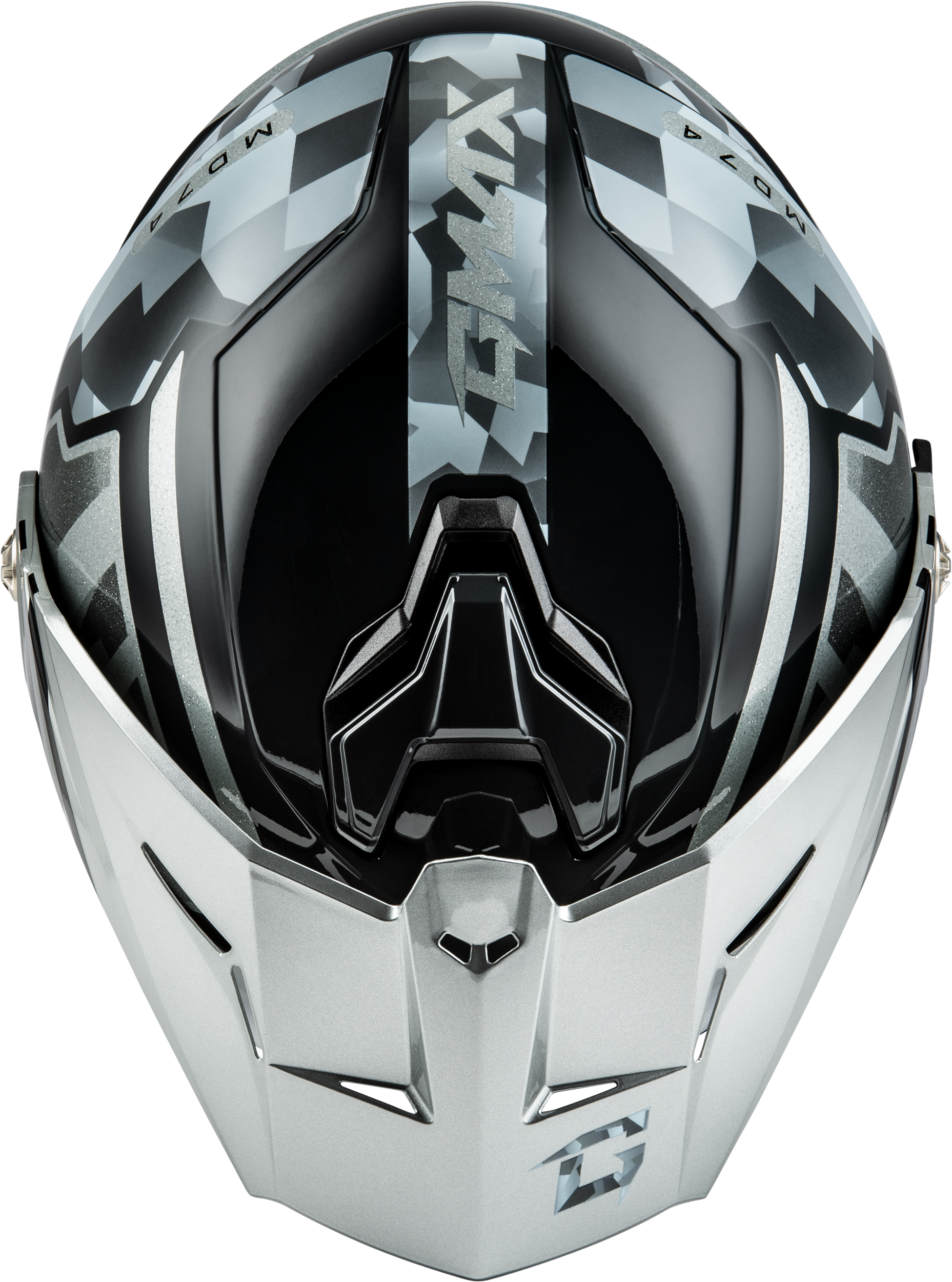 Md 74 Striker Modular Helmet W Slvr Shield Slvr/Blu Mtlc Xs