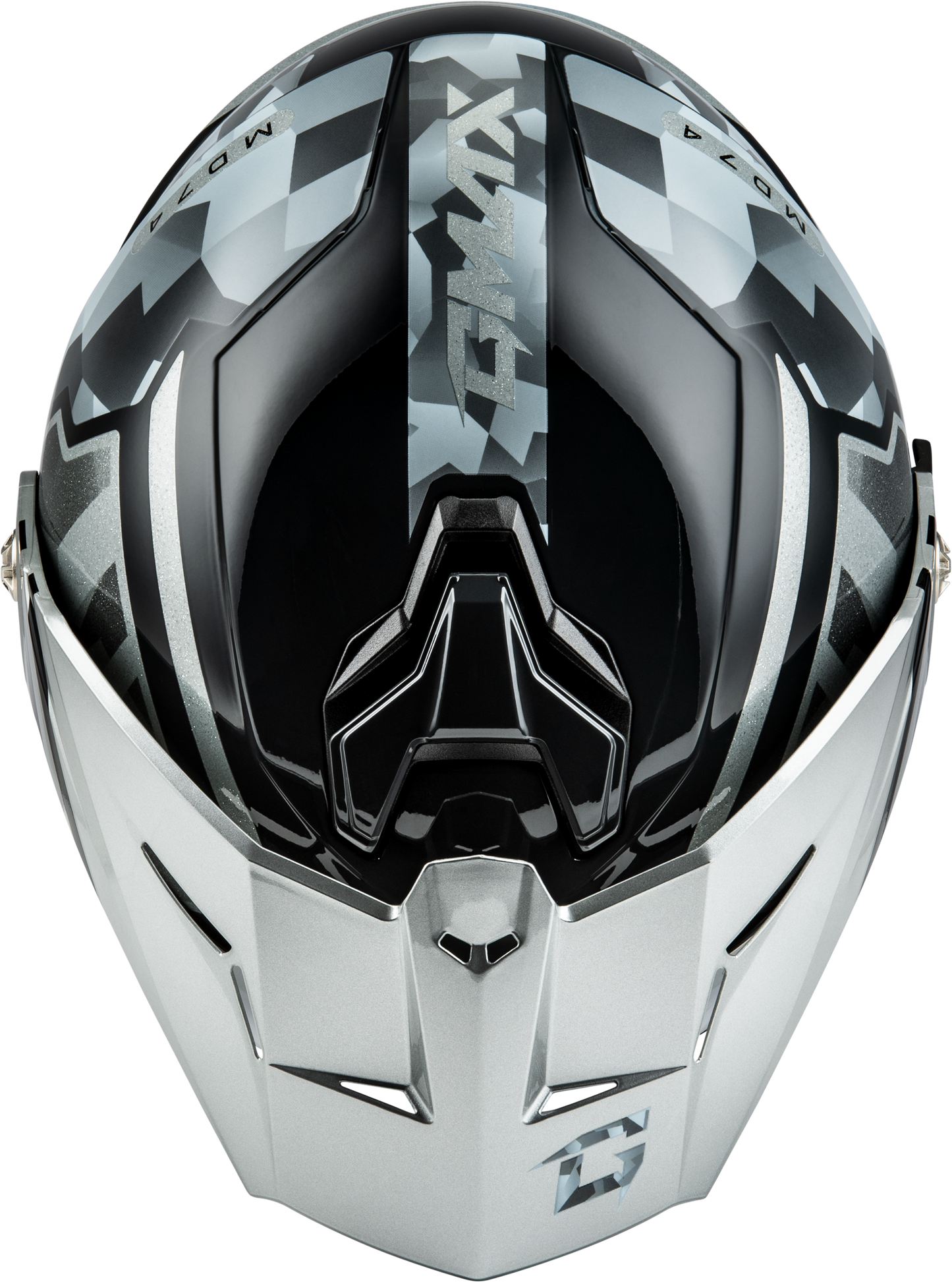 Md 74 Striker Modular Helmet W Slvr Shield Slvr/Blu Mtlc Lg