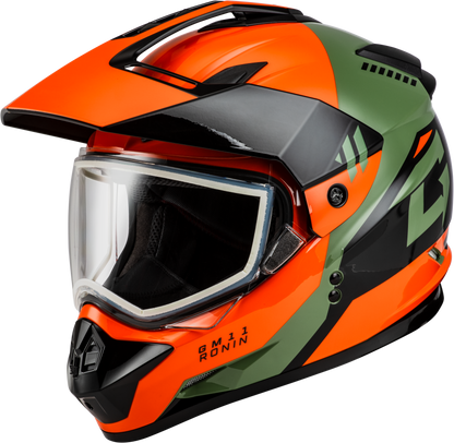 Gm 11 Ronin Helmet Orange/Green/Black Lg