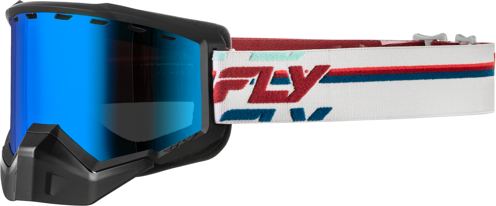 Focus Snow Goggle Red/Whte W/Smoke/Dark Blue Lens