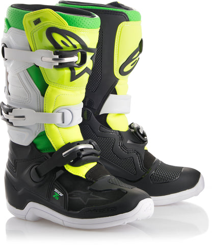Tech 7s Prodigy Boots Black/White/Yellow Sz 08