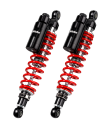 Bitubo WMT0 Twinshocks Adj.: Spring Preload, Reb., Comp., Length 361mm, Piggyback Tank, Red Springs