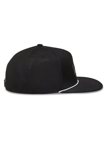 Label Snapback Hat Black