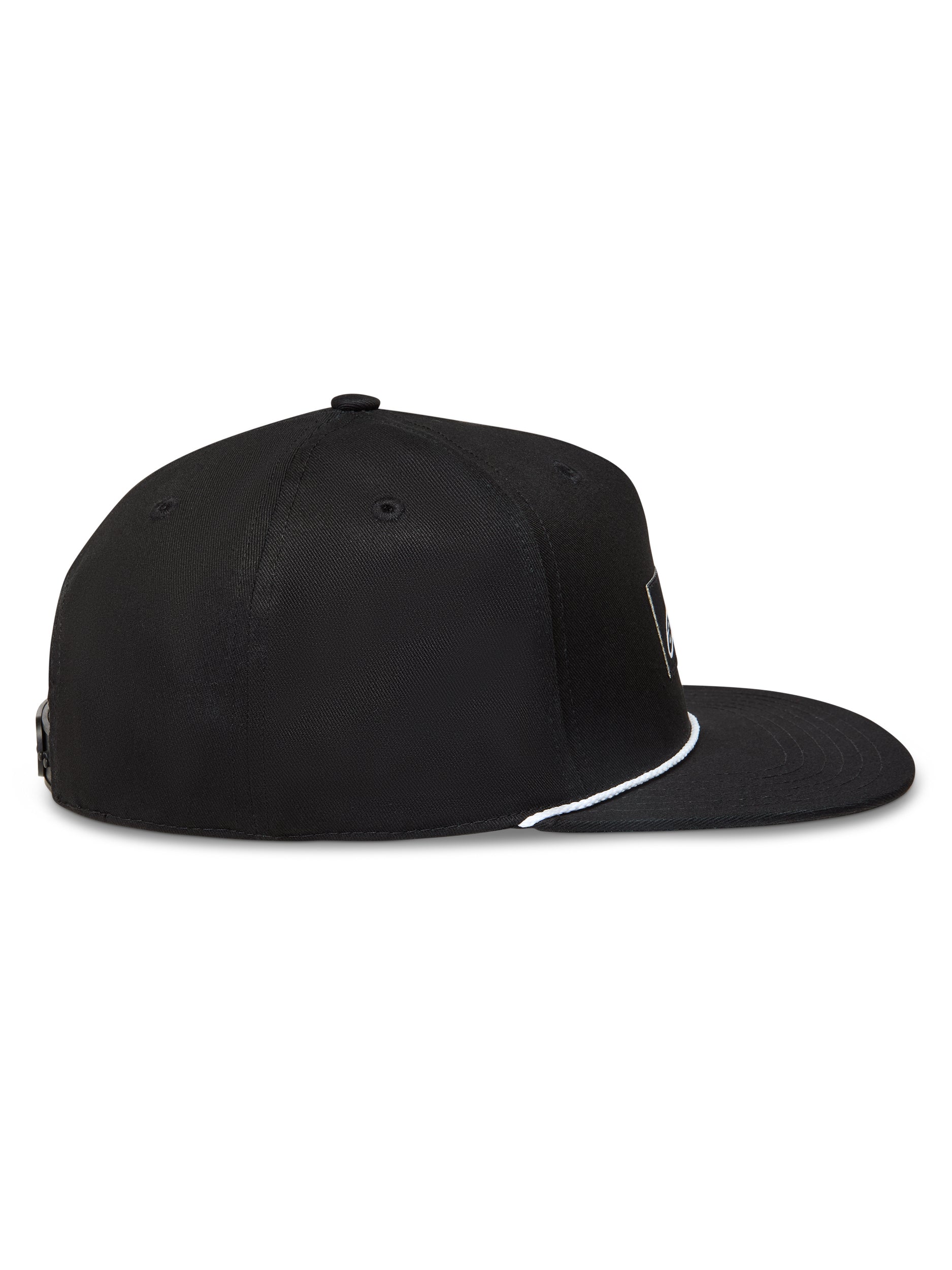 Label Snapback Hat Black