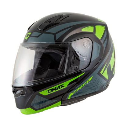 Md 04 Sector Helmet Black/Grn/Wht Sm