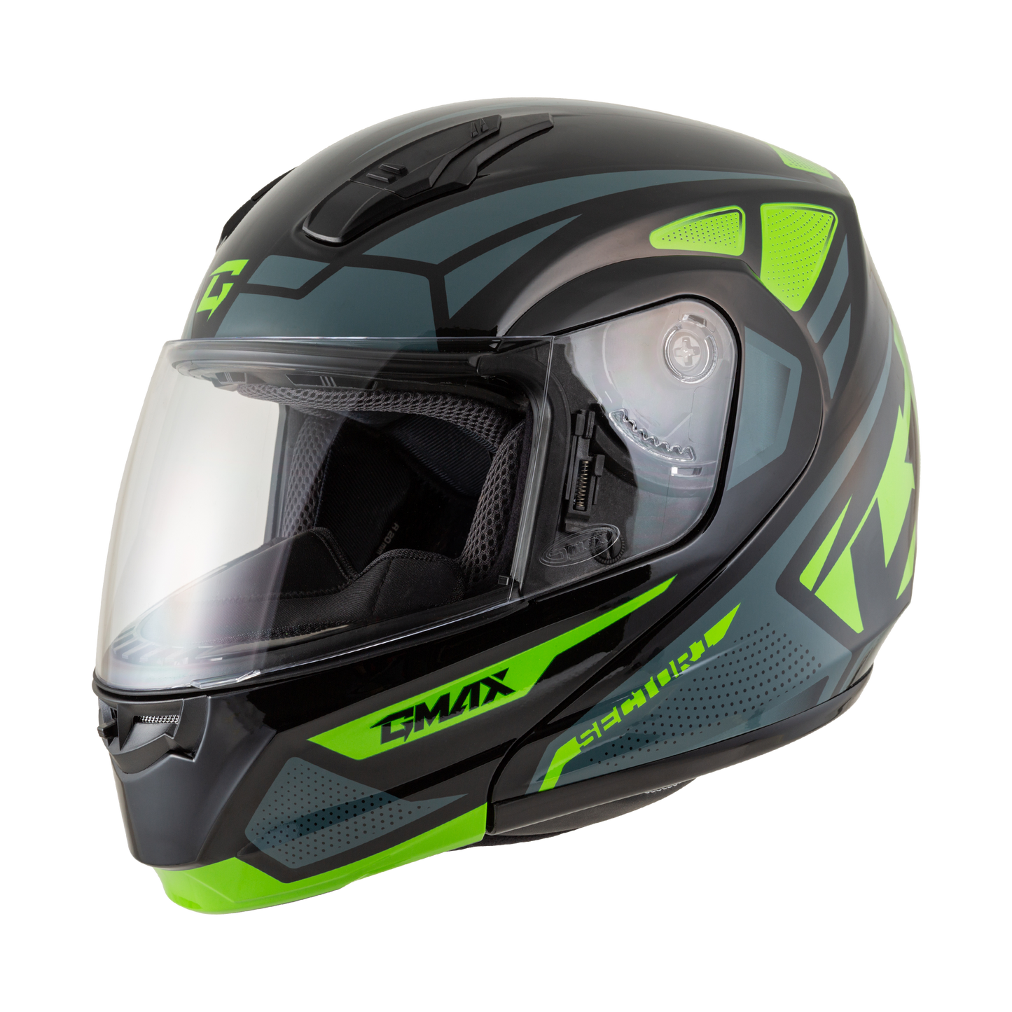 Md 04 Sector Helmet Black/Grn/Wht Md