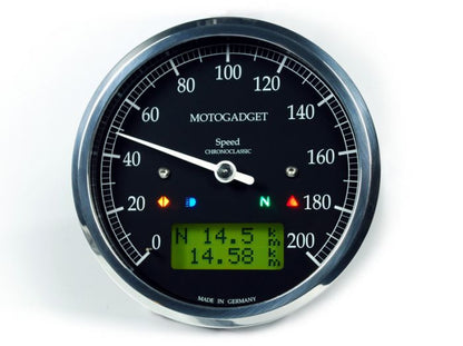Motogadget ChronoClassic Speedo - Green LCD (MSC)