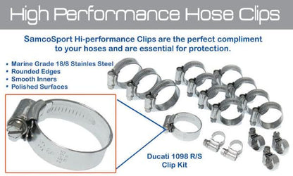 SamcoSport 4 Piece Full Silicone Coolant Hose Set For Triumph Thruxton 1200 / R / RS and Speed Twin